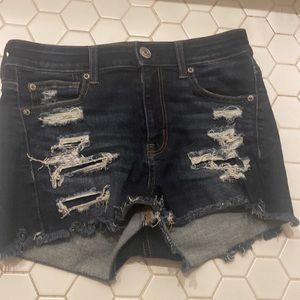 Ripped American Eagle jean shorts